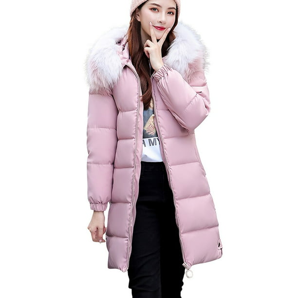 Women Winter Warm Coat Hooded Thick Warm Loose Jacket Long Overcoat 